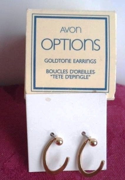 AVON oorbellen. Goldplated. In originele doos. Jaren '70., Overige materialen, Hangers, Nieuw, Ophalen of Verzenden
