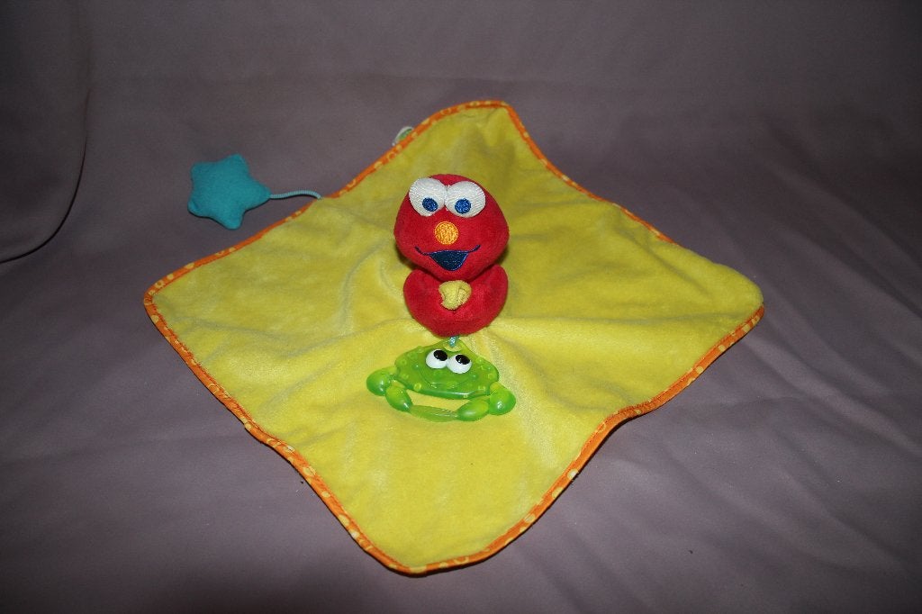 Sesamstraat Elmo - knuffeldoekje met pieper., Kinderen en Baby's, Gebruikt, Overige merken, Overige karakters, Overige typen
