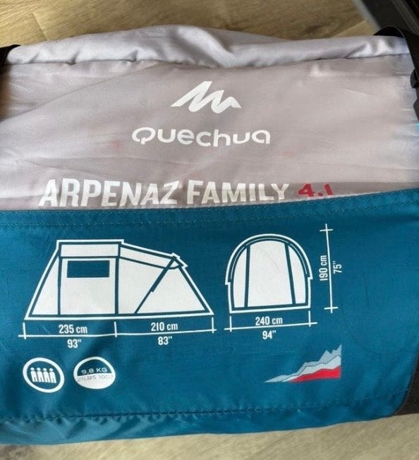 Quechua Arpenaz Family 4.1 Familietent - 4 Personen, Ophalen, Zo goed als nieuw, Tot en met 4