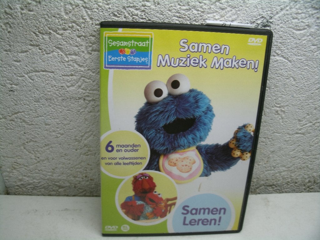 dvd 200k sesamstraat samen muziek /samen leren, Alle leeftijden, Ophalen of Verzenden, Zo goed als nieuw, Educatief