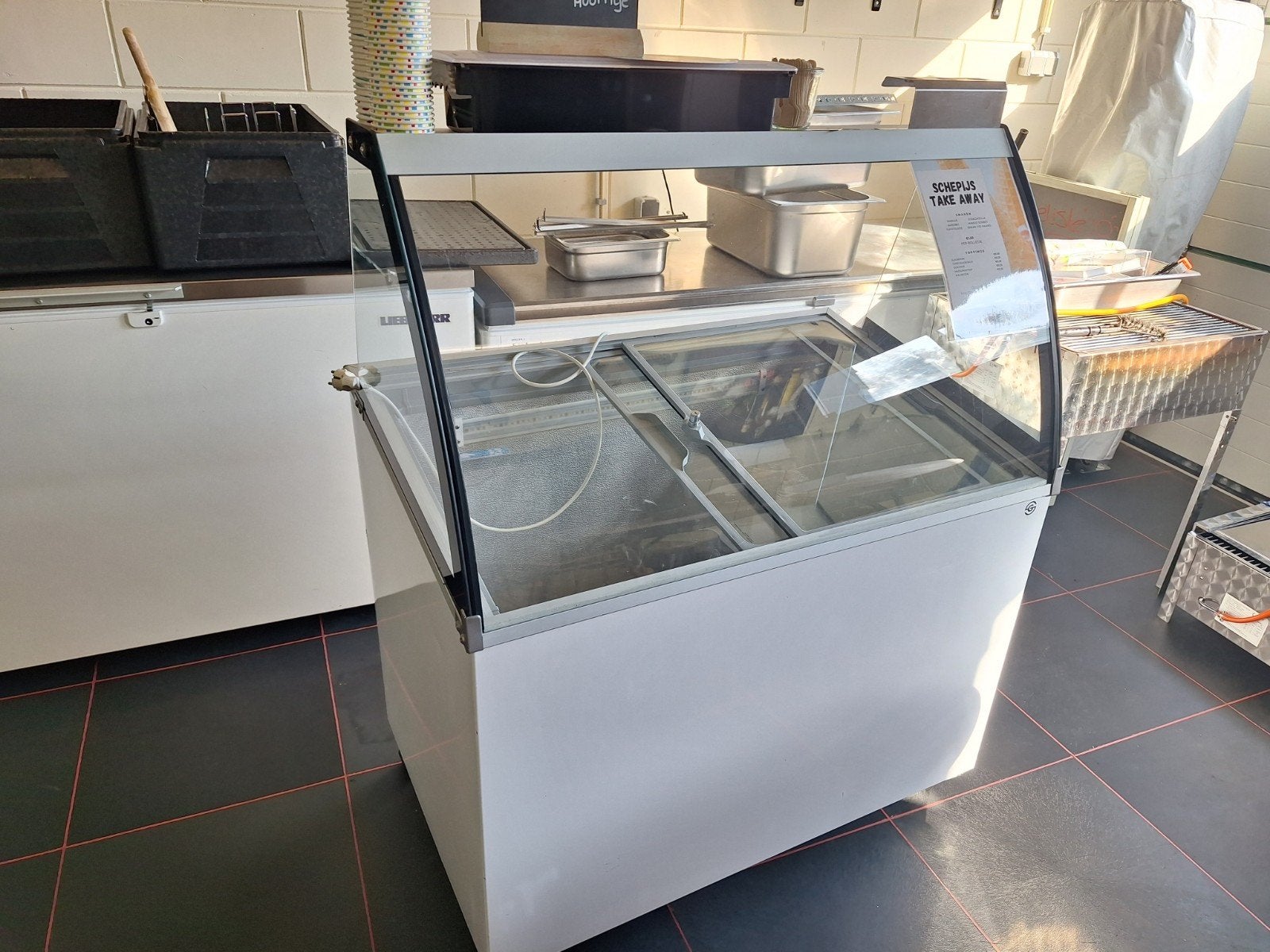 Ijsvitrine/ schepijs / vitrine, Ophalen, Minder dan 60 cm, 160 cm of meer