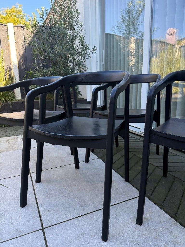 Scandinavische stijl eetkamer stoelen, Ophalen, Gebruikt, Zwart, Scandinavisch