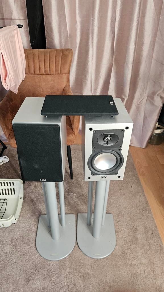 Elac boxen met standaard, Ophalen of Verzenden