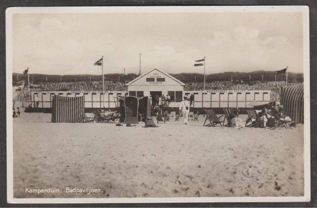 camperduin  badpaviljoen, Verzenden, 1940 tot 1960, Gelopen, Noord-Holland