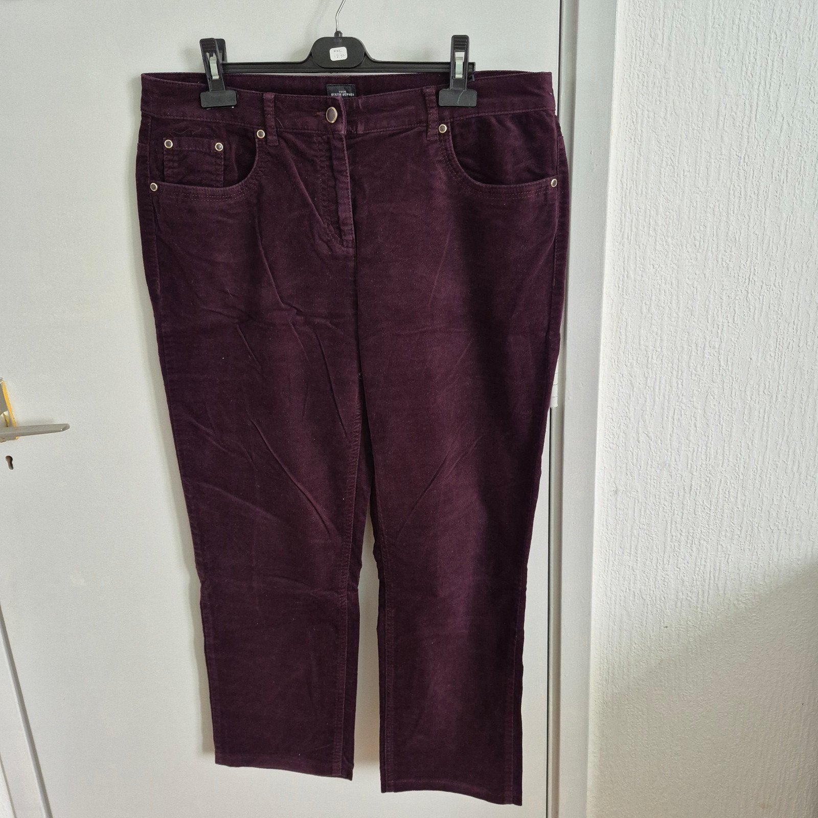 Dames broek aubergine kleur, maat 42, zeer goed, Ophalen of Verzenden