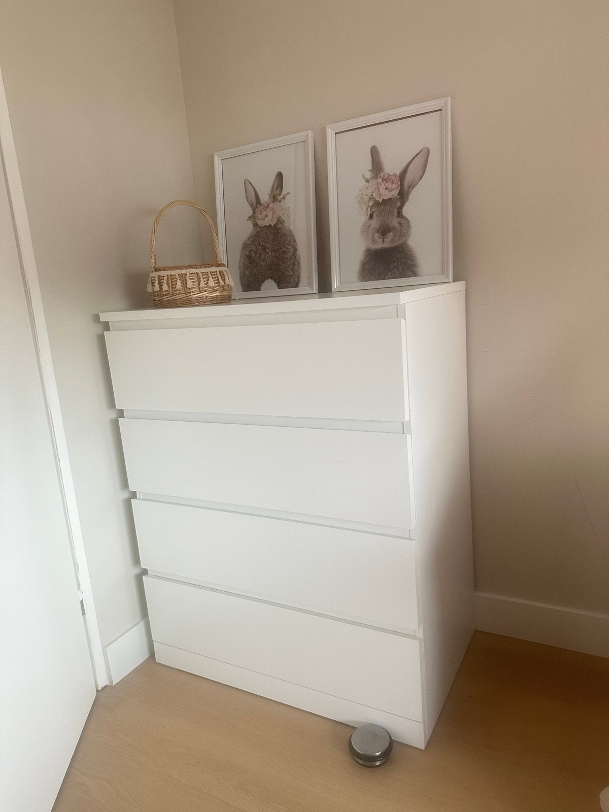 IKEA Malm ladekast wit met 4 lades, Ophalen, Gebruikt, 100 tot 150 cm, 50 tot 100 cm