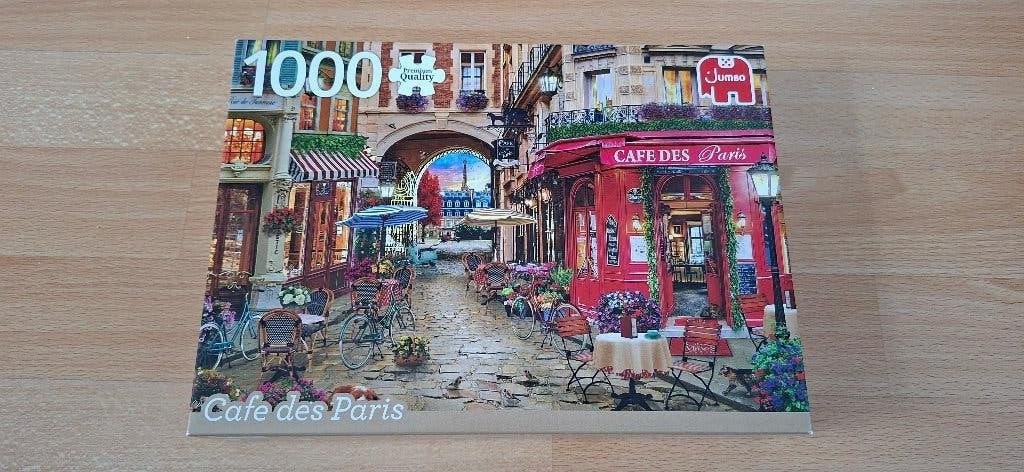 Jumbo puzzel Cafe des Paris 1000, Ophalen of Verzenden, 500 t/m 1500 stukjes, Zo goed als nieuw, Legpuzzel
