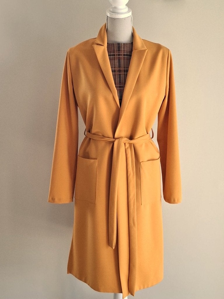 Voor herfst, casual herfstkleur lange jas, Kleding | Dames, Verzenden, Nieuw, Maat 38/40 (M), Overige kleuren