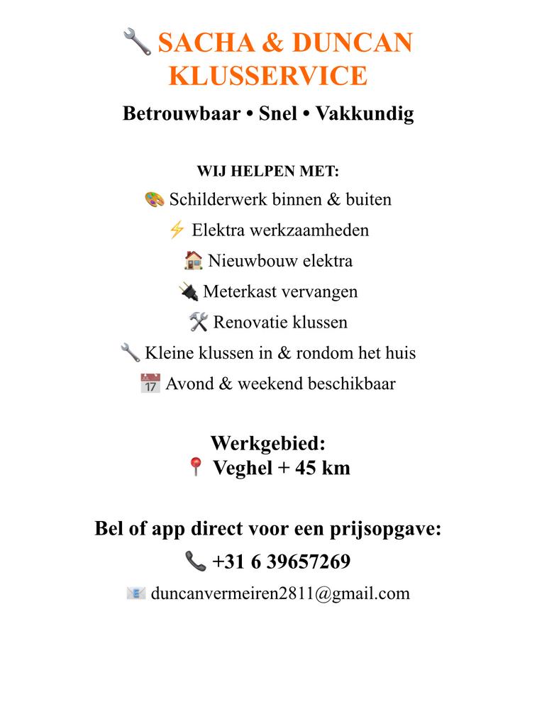 Klusservice Veghel – Snel geregeld, strak resultaat!, Diensten en Vakmensen, Garantie