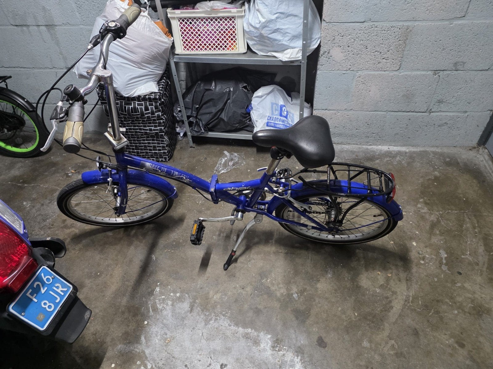 Opvouwbare fiets - Blauw, ideaal voor woon-werkverkeer, Ophalen