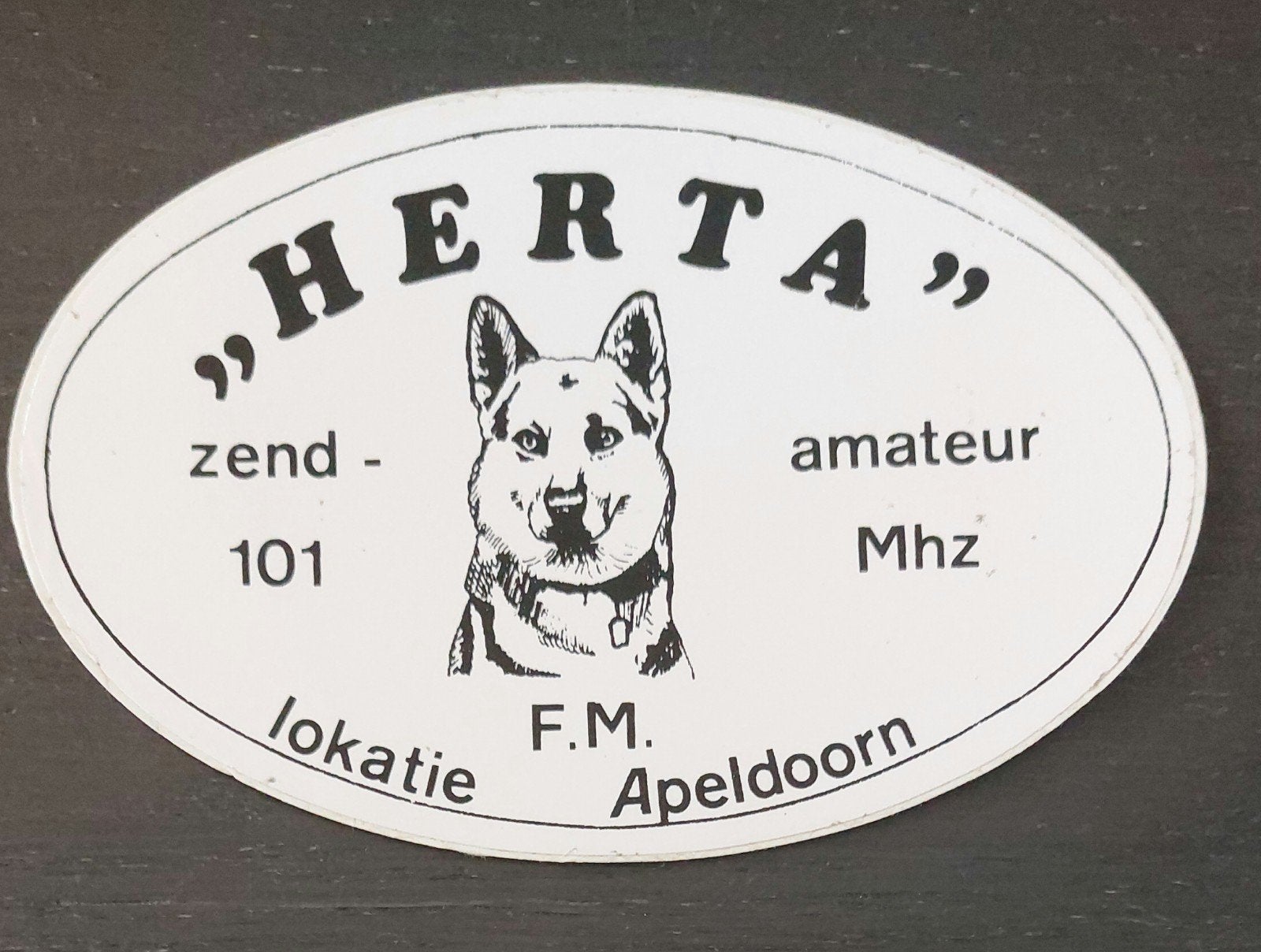Sticker Zendamateur Herta Apeldoorn piratenzender, Ophalen of Verzenden, Gebruikt