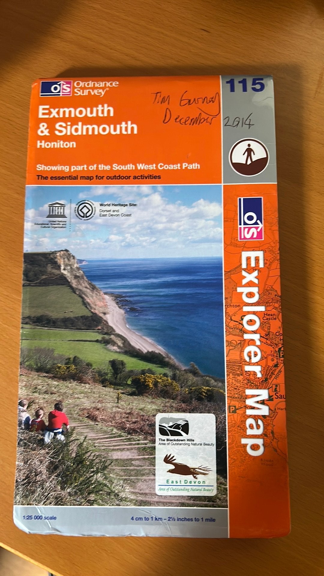 Landkaart Exmouth & Sidmouth, Honiton, Boeken, Verenigd Koninkrijk, 2000 tot heden, Ophalen of Verzenden, Landkaart