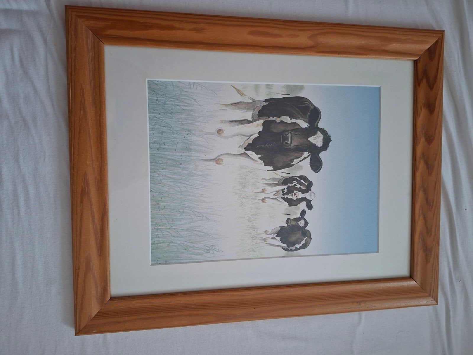 Wiebe van der Zee Ingelijste print met koeien - landelijke k, Ophalen, 50 – 75, 50 tot 75 cm, Print