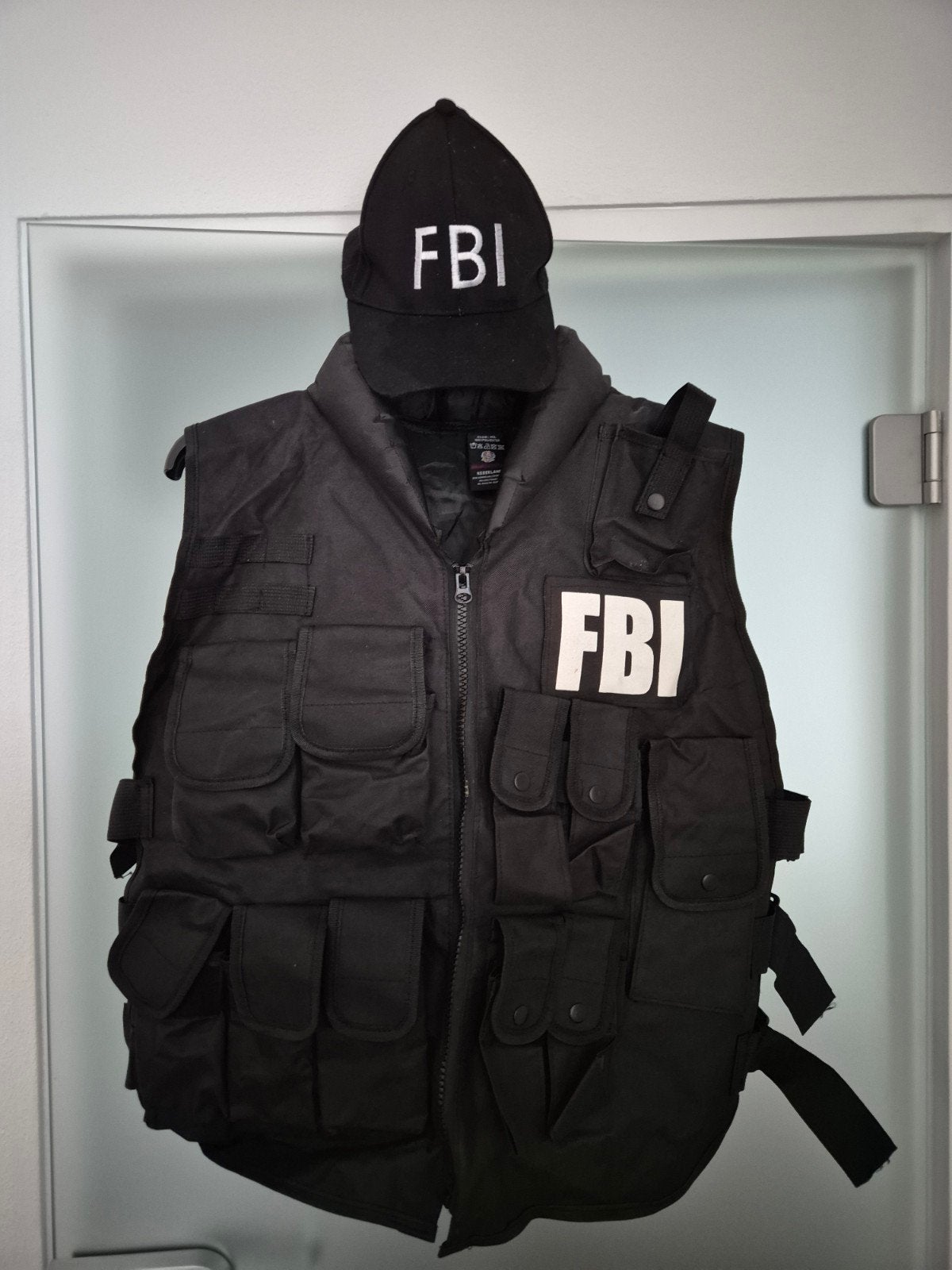 FBI Kostuum Vest met Pet - Perfect voor Carnaval, Ophalen of Verzenden