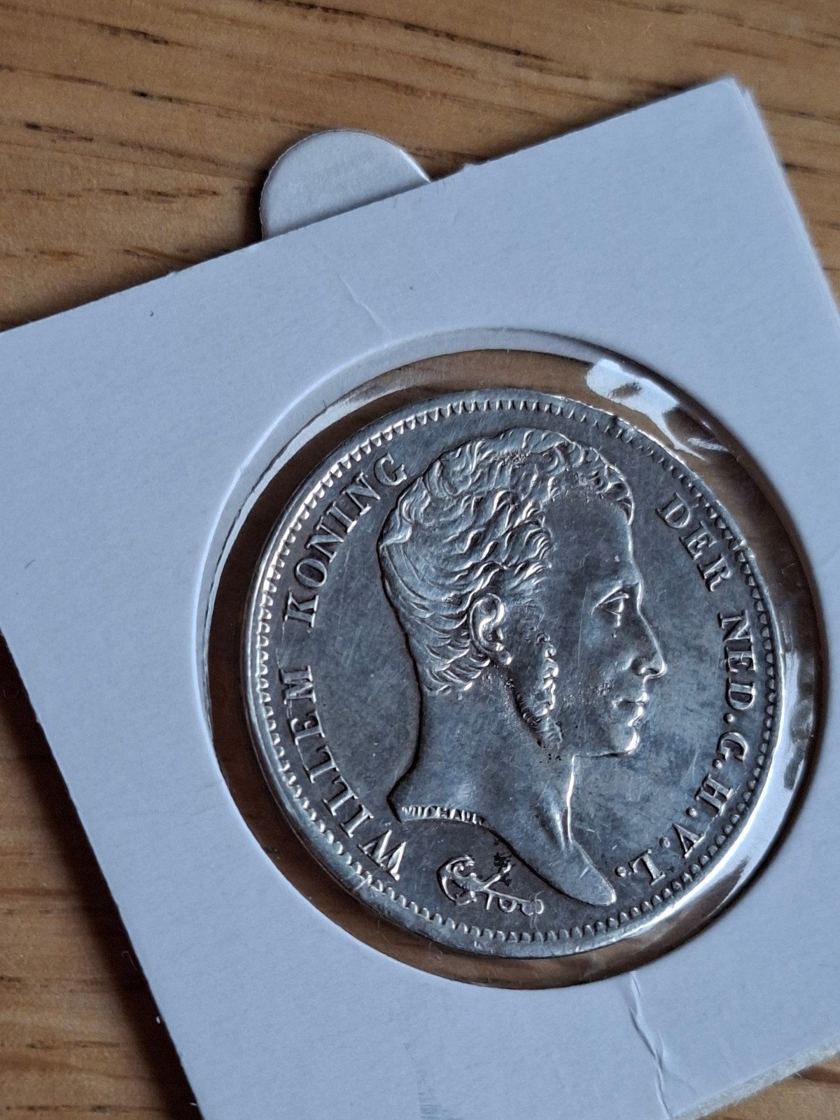 1 gulden 1832 wilem 1 stempelbreuk? prachtig, Ophalen of Verzenden, 1 gulden