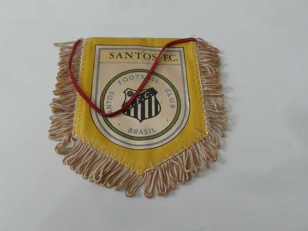 voetbal mini vaantje santos brazilie pele tijd, Ophalen of Verzenden, Gebruikt, Buitenlandse clubs, Vaantje of Sjaal