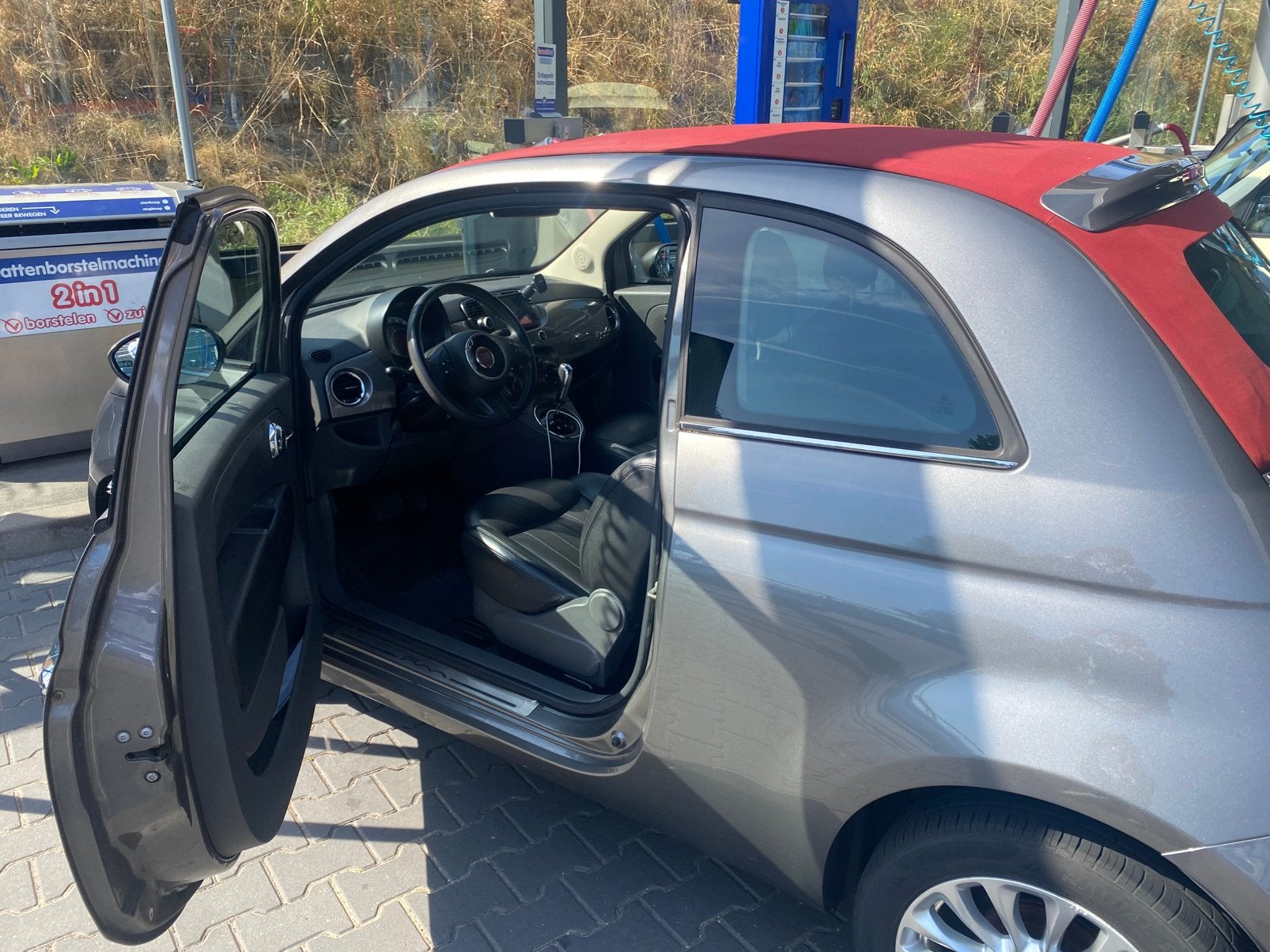 Fiat 500 1.2 AUT C 2010 Grijs, Auto's, Fiat, 4 cilinders, Leder, Particulier, 915 kg