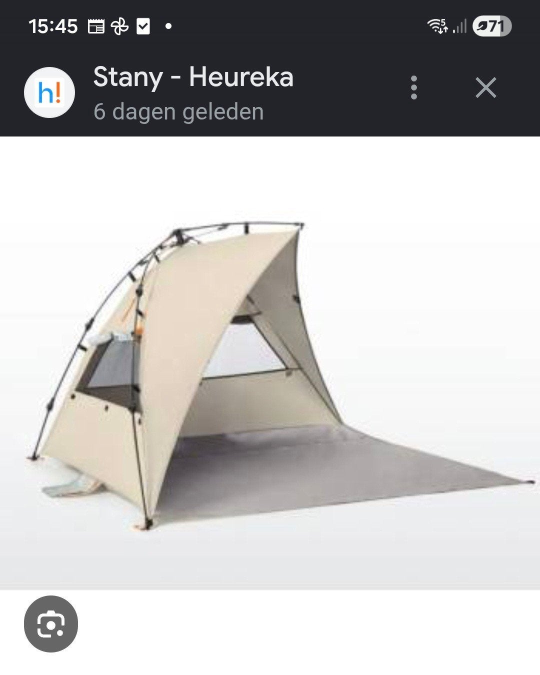 Harekohu strandtentje nieuw, Ophalen, Nieuw