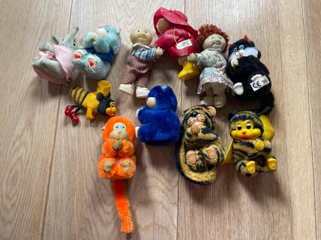 Vintage speelgoed knijp dieren - set van 11, Ophalen of Verzenden, Gebruikt, Jongen of Meisje