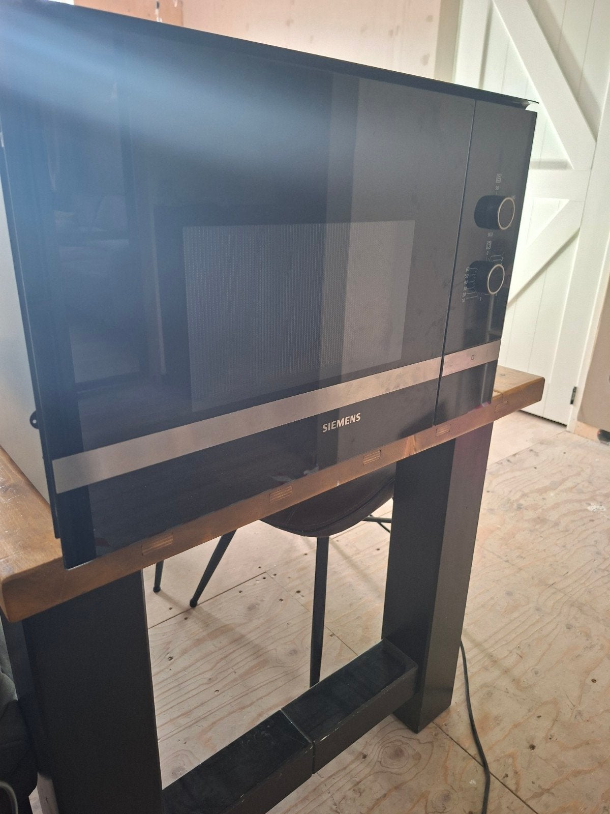 Siemens BF550LMR0 Inbouw Magnetron - Zwart, Witgoed en Apparatuur, Ophalen, 60 cm of meer, Inbouw, Draaiplateau