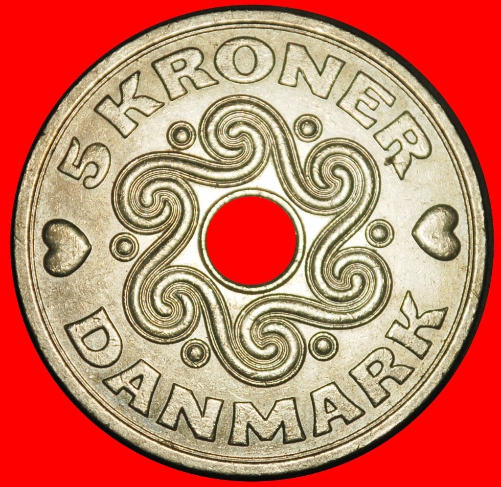 Ⰺ HEARTS (1990-2023): DENMARK 5 CROWNS 1998 DIES II B!, Ophalen of Verzenden, Overige landen, Losse munt