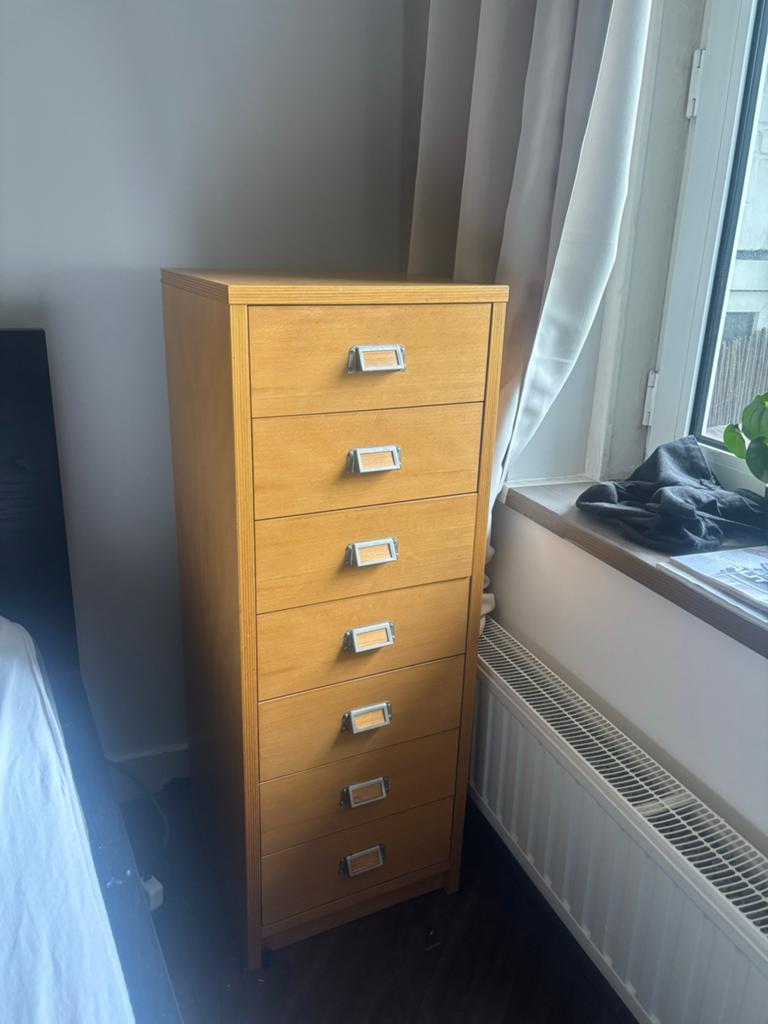 Houten ladekast met 7 laden - ideaal voor opbergen, Ophalen, Minder dan 50 cm, Gebruikt, 5 laden of meer
