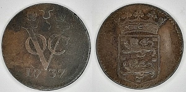 VOC Duit West Friesland 1737, Postzegels en Munten, Verzenden, Vóór koninkrijk, Overige waardes