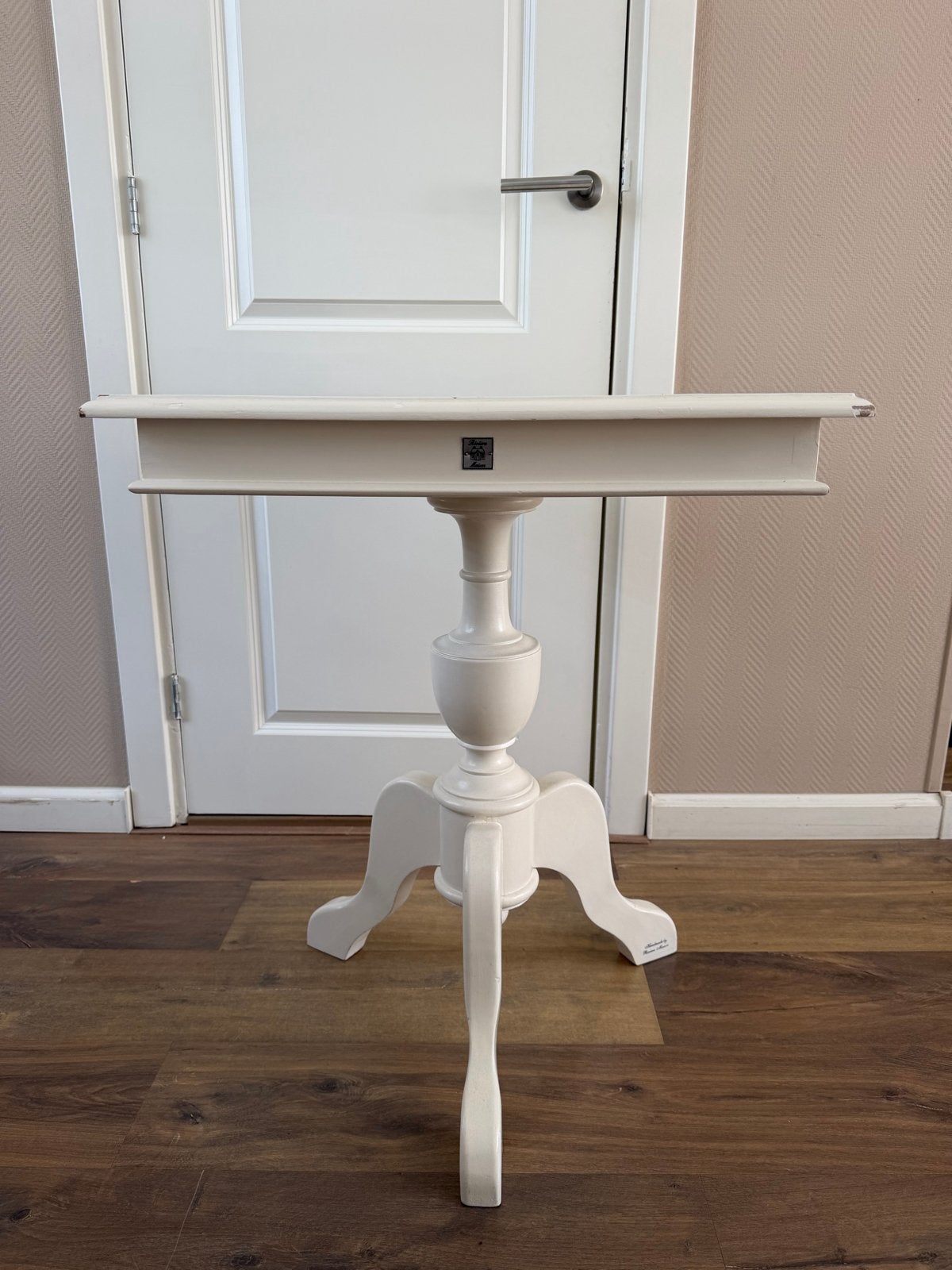 Riviera Maison bijzettafel, wit, Huis en Inrichting, Tafels | Eettafels, Ophalen, Minder dan 50 cm, Gebruikt, 50 tot 100 cm