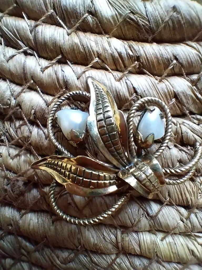 Antiek AK double broche, Sieraden, Tassen en Uiterlijk, Antieke sieraden, Verzenden, Overige materialen