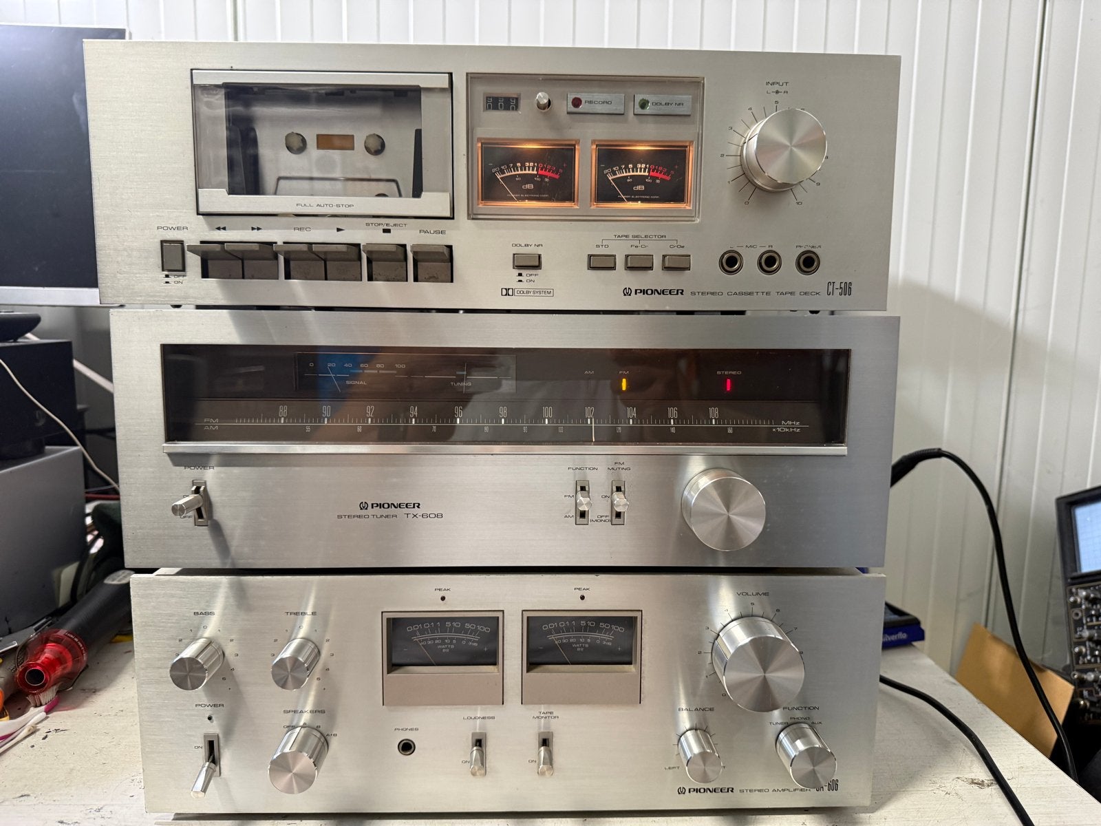Pioneer stereo set - versterker defect, rest werkt, Ophalen, Pioneer, Pioneer, Cassettedeck