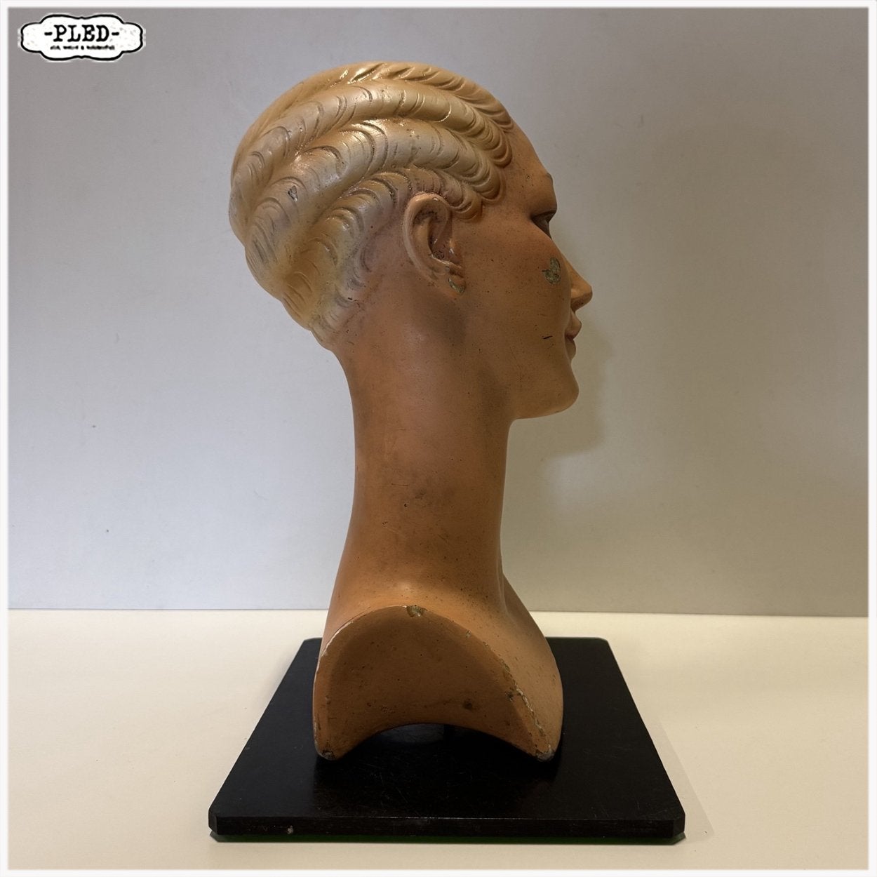 Vrouwelijke art deco hoedenhoofd, circa 1920, Antiek en Kunst, Ophalen