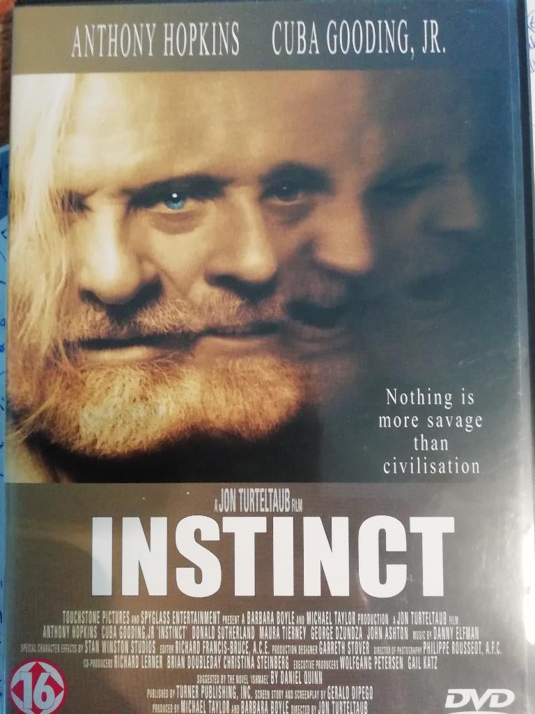 instict - anthony hopkins, Alle leeftijden, Ophalen of Verzenden, Zo goed als nieuw