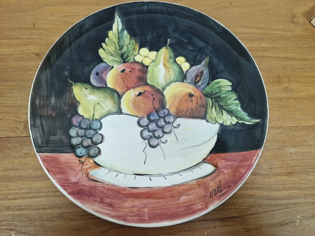Wandbord met fruitschaal met fruit erop, Ophalen of Verzenden