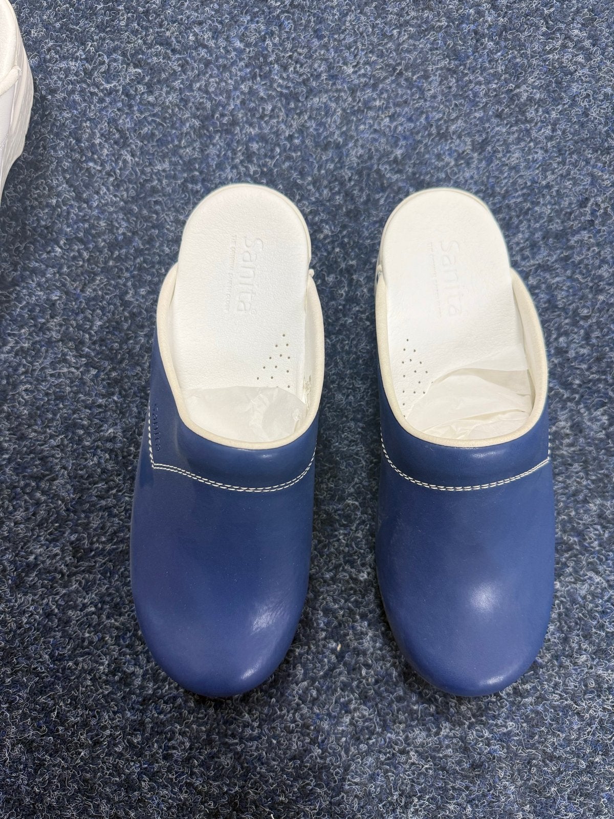 Sanita klompen maat 39 - Nieuw en zgan, Kleding | Dames, Ophalen of Verzenden, Zo goed als nieuw, Blauw, Instappers