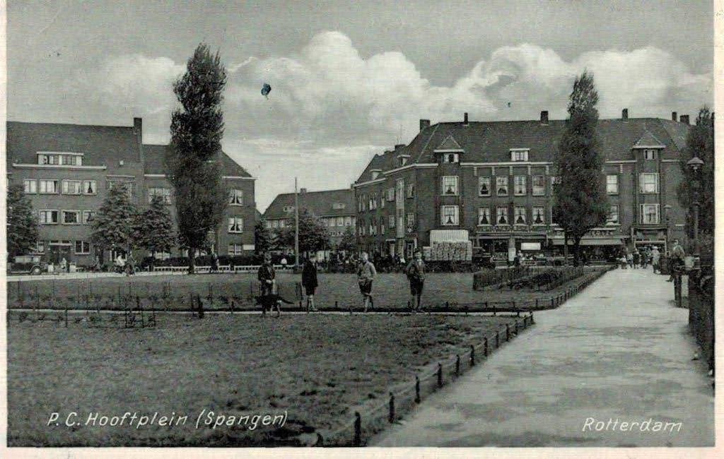 ROTTERDAM P.C. Hooftplein (Spangen), Ophalen of Verzenden, 1920 tot 1940, Gelopen, Zuid-Holland