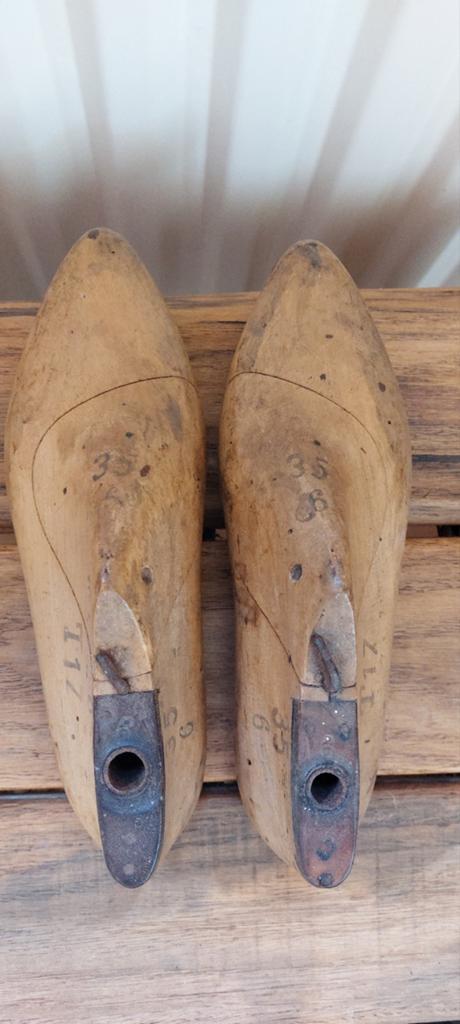 Houten schoenleest 2 stuks, antiek, ter decoratie, Ophalen of Verzenden