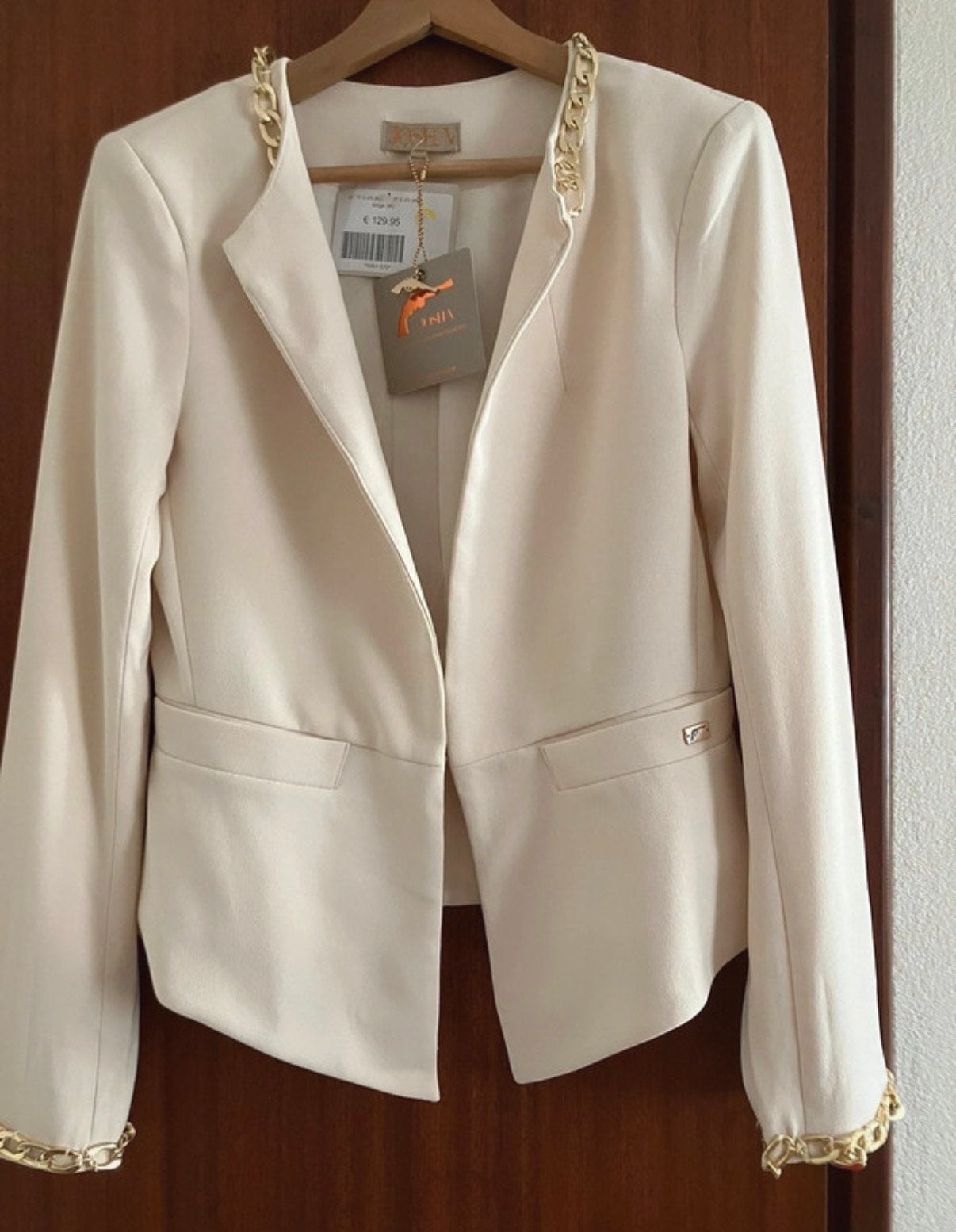 Colbert Josh V met gouden kettingdetails - Nieuw met kaartje, Maat 38/40 (M), Beige, Nieuw, Ophalen of Verzenden