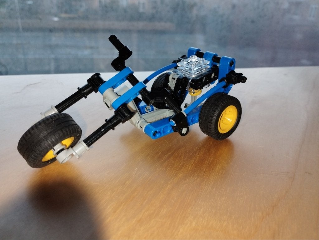 8218 LEGO Technic microtechnic trike tourer (1998) + boekje, Lego, Compleet, Ophalen of Verzenden, Zo goed als nieuw