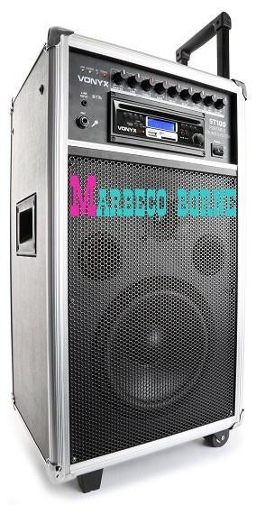 Karaoke, Mobiele geluidset, ST100 MK2, CD,MP3,USB, Bluetooth, Audio, Tv en Foto, Karaoke-apparatuur, Vonyx, Nieuw, Info@marbeco.nl