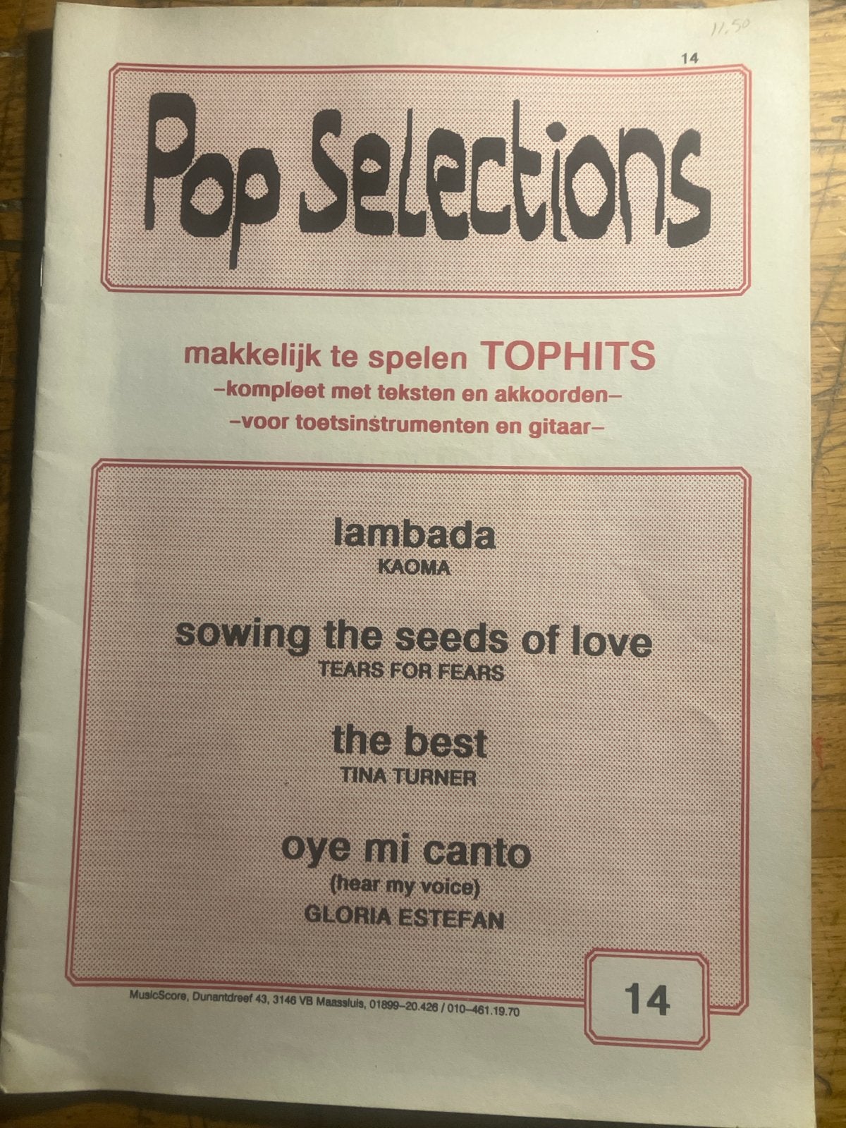 Pop Selections bladmuziek - Tophits voor toetsen en gitaar, Muziek en Instrumenten, Bladmuziek, Ophalen of Verzenden, Thema, Populair