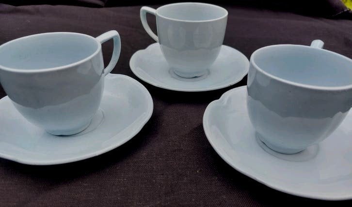 Johnson Bros espressokopjes, lichtblauw, Antiek en Kunst, Ophalen of Verzenden