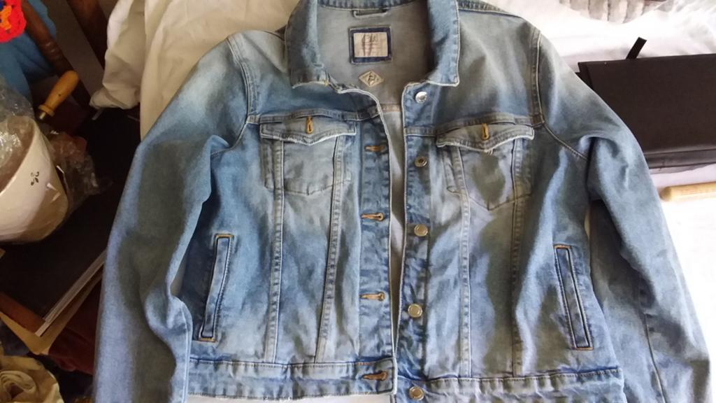 Vintage spijkerjas damesjas 44  jack Clockhouse Collection, Ophalen of Verzenden, Zo goed als nieuw, Maat 42/44 (L), Blauw