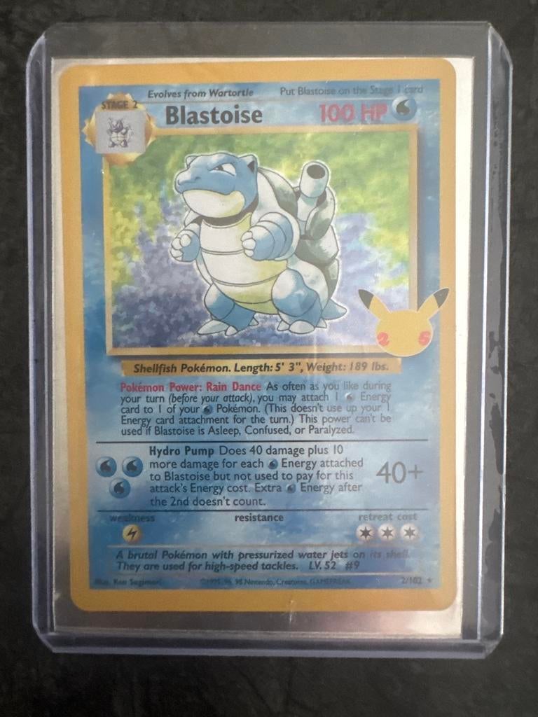 Pokémon Blastoise Base Set 2/102 Holo Rare Kaart, Hobby en Vrije tijd, Verzamelkaartspellen | Pokémon, Ophalen, Zo goed als nieuw