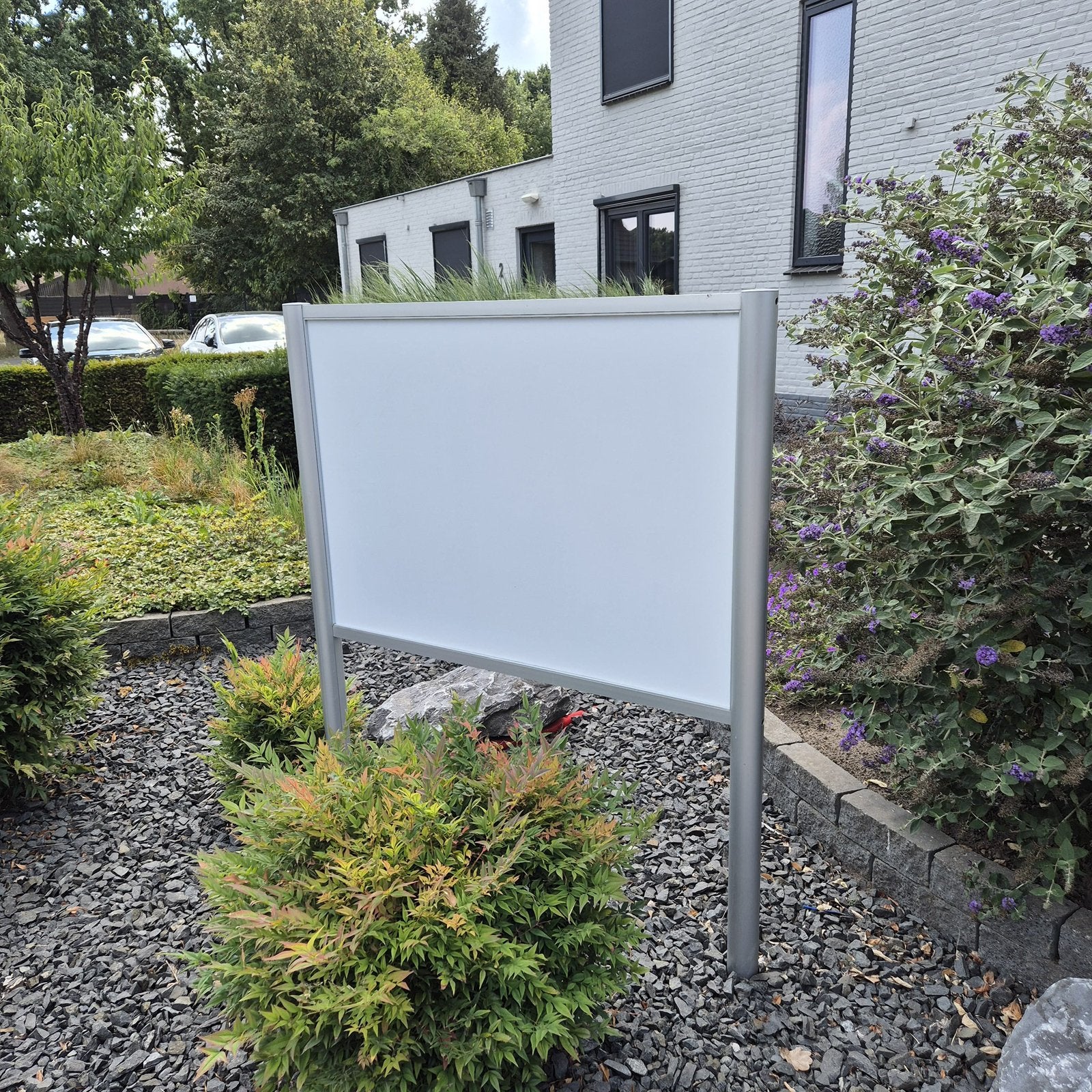 Reclamebord aluminium frame, Ophalen, Gebruikt, Reclamebord