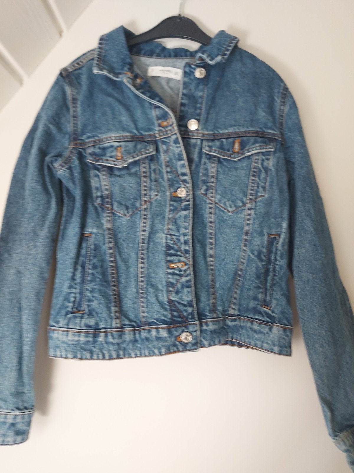 Mango denim spijkerjack maat M, Maat 38/40 (M), Mango, Blauw, Ophalen of Verzenden