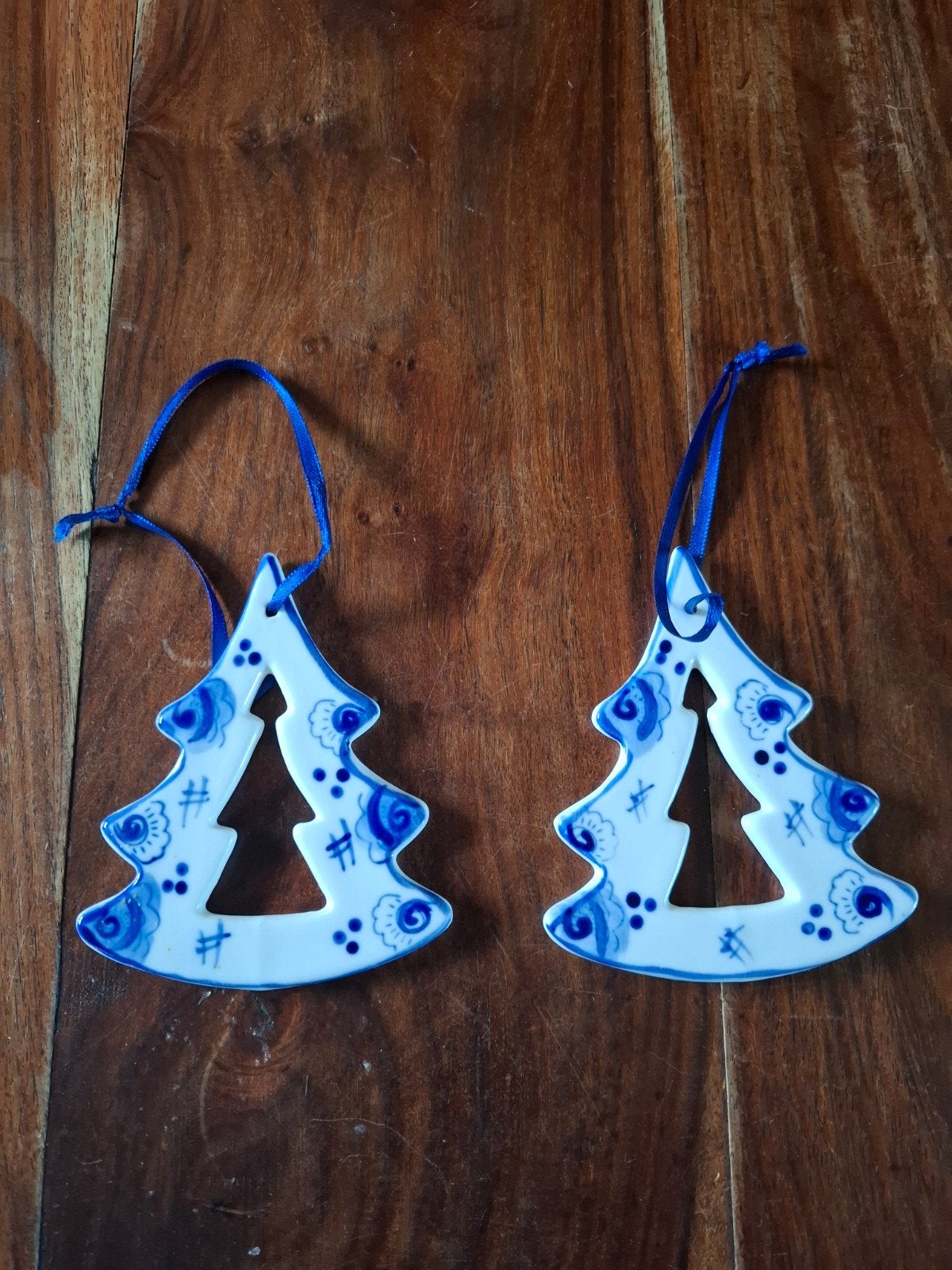 delfs blauwe kersthangers, Ophalen of Verzenden