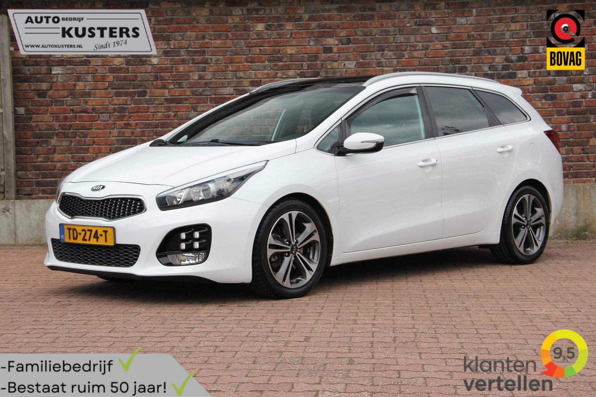 Kia Cee'd Sportswagon 1.0 T-GDi GT-Line |Panodak|Stoel & Stu, Auto's, Voorwielaandrijving, Stof, Gebruikt, Wit