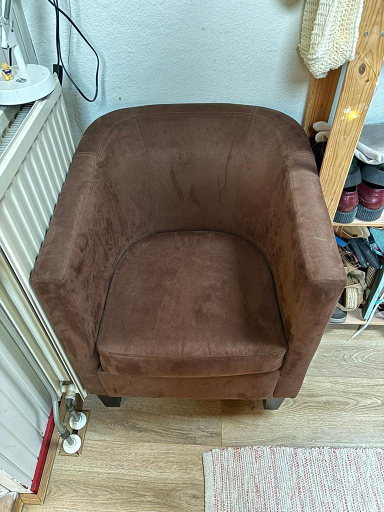 Twee mooie bruine fauteuils, Ophalen, Zo goed als nieuw, 75 tot 100 cm, 50 tot 75 cm