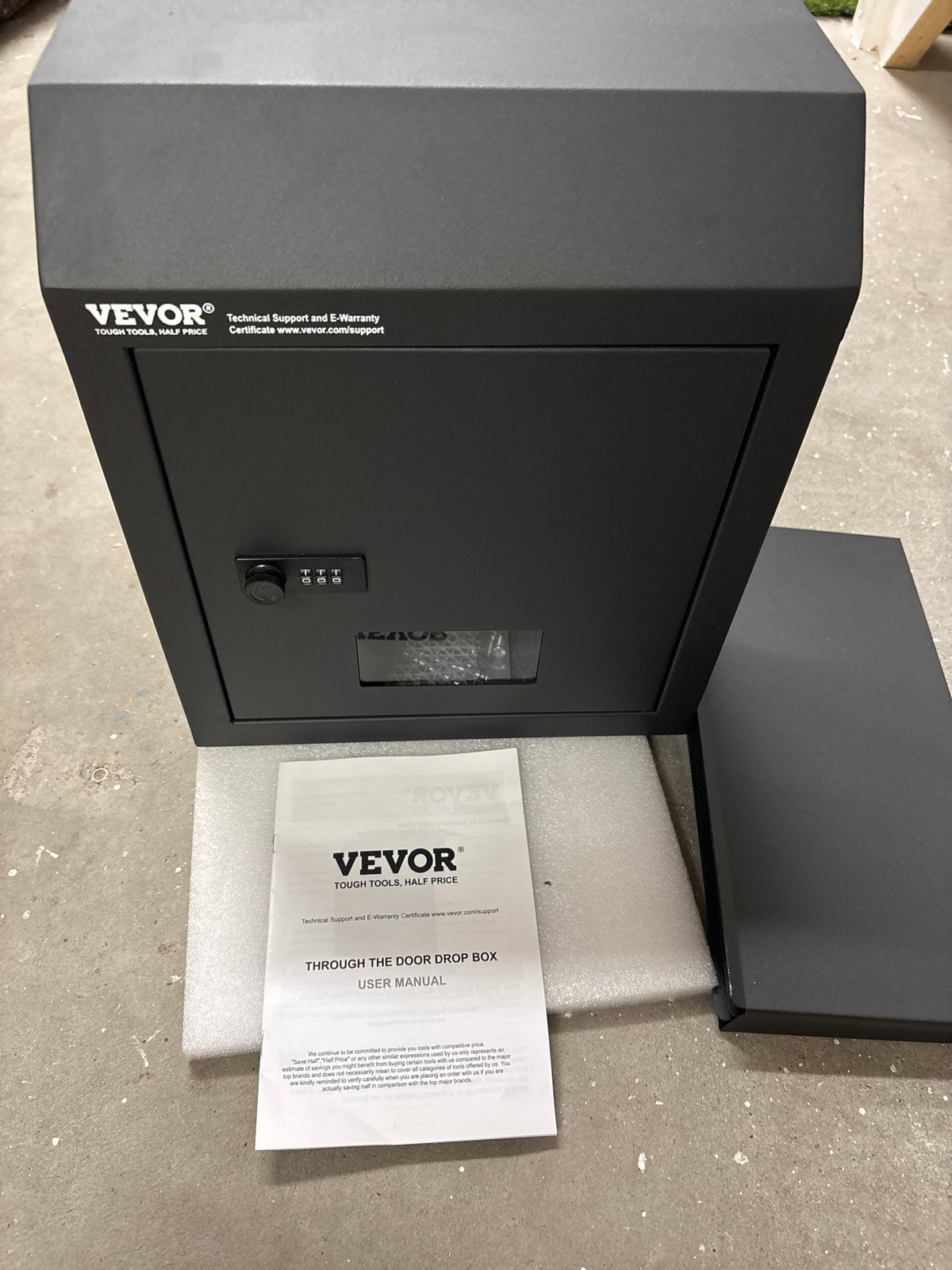 Vevor Inbouw Brievenbus met Cijferslot - Zwart -nieuw, Tuin en Terras, Ophalen, Nieuw, Inbouw, Staal