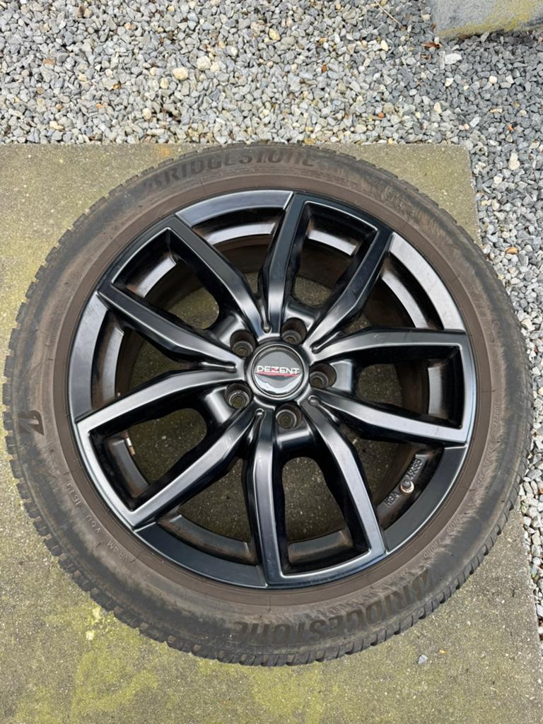 4x DEZENT TTE7 velg | 5x108 | ET48 | 17 inch, incl TPMS, Ophalen, Gebruikt
